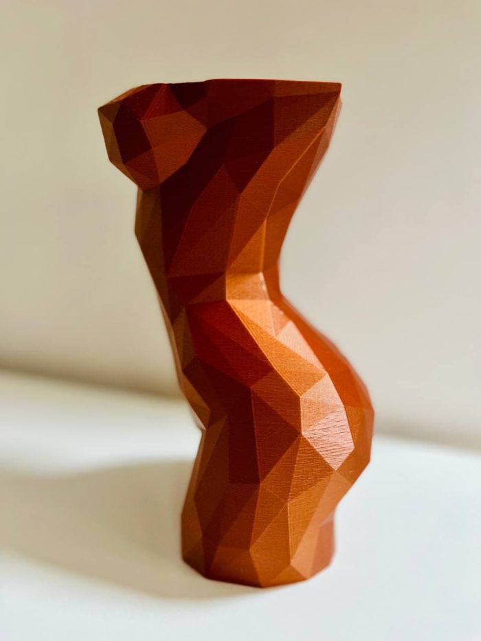 Low poly torso woman vase